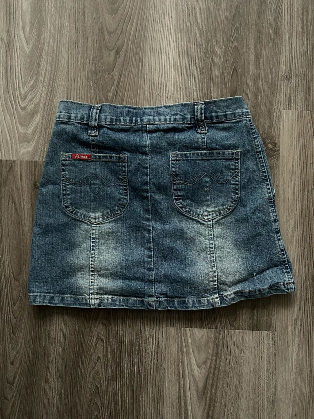 Y2K Urban Behavior Faded Blue Denim Mini Skirt - Picture 3 of 3